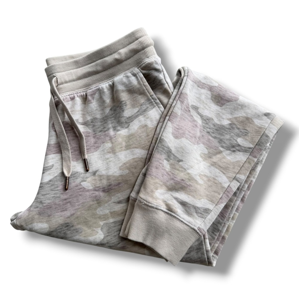 Old Navy Women XS Pink Camo Tapered French Terry Easy Vintage Joggers Sweatpants